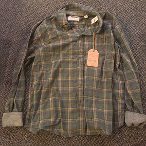 Green flannel shirt